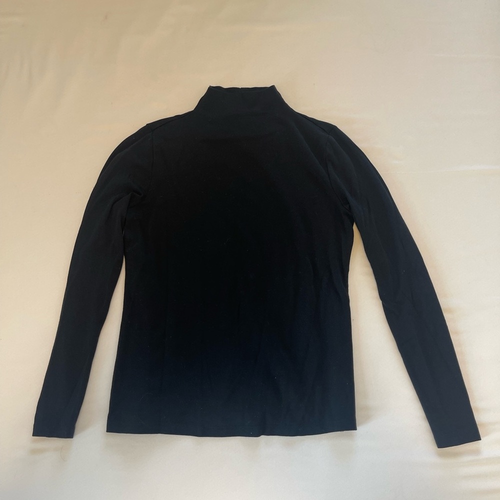 Ann Taylor Black Fitted Long Sleeve Top
